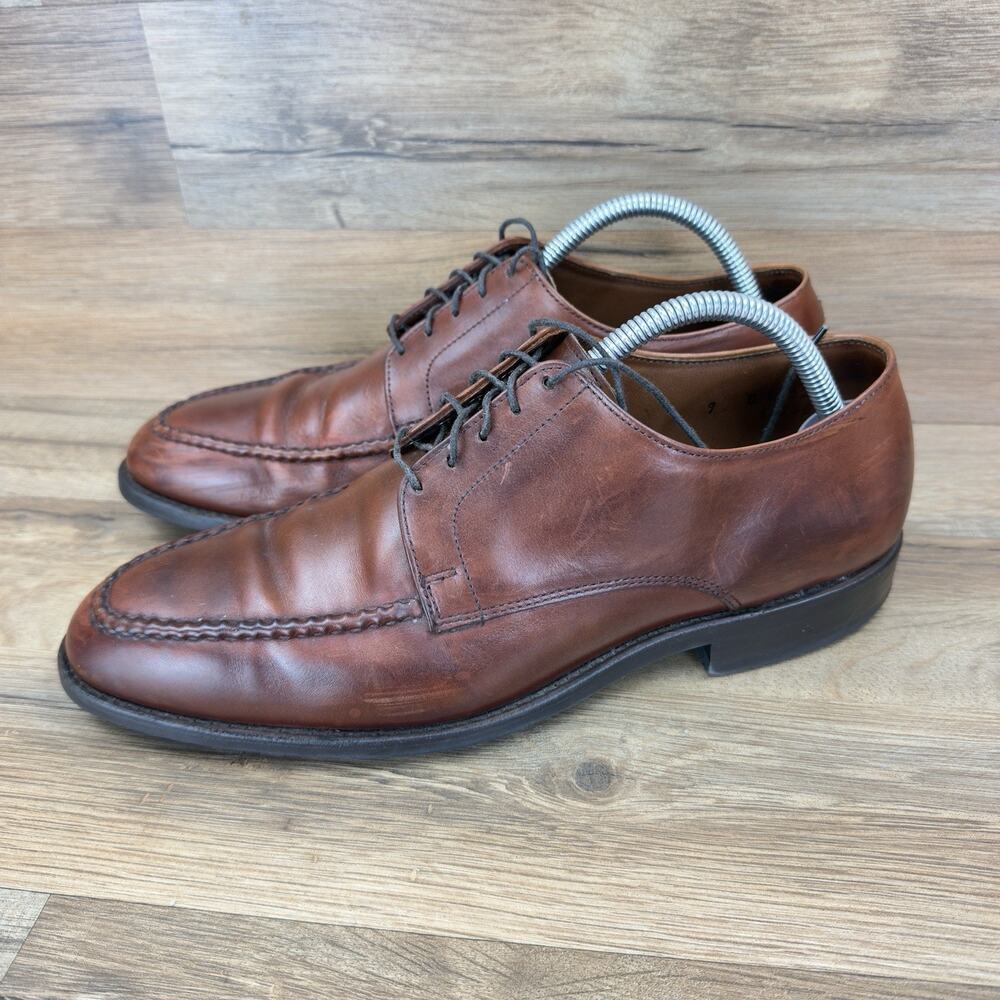 Allen Edmonds Size 9 Powell Mens Shoes Dress Oxfords Brown Leather Lace Up